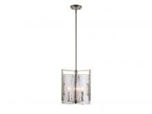  3164-3P PW-HWG - Aenon Linear Pendant in Brushed Champagne Bronze with Hammered Water Glass