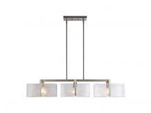  3164-LP PW-HWG - Duncan 3-Light Semi-Flush - Track Light in Matte Black with Clear Glass