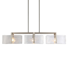  3164-LP PW-HWG - Golden Lighting Aenon 3-light Island Light in Pewter