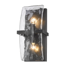  3164-WSC BLK-HWG - Golden Lighting Aenon 2-light Wall Sconce in Matte Black