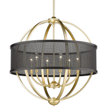  3167-6 OG-BLK - Golden Lighting Colson 6-light Chandelier in Olympic Gold and Matte Black shade