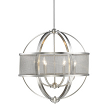  3167-6 PW-PW - Golden Lighting Colson 6-light Chandelier in Pewter and Pewter shade