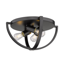  3167-FM15 BLK - Golden Lighting Colson 3-light Flush Mount in Matte Black