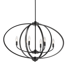  3167-LP BLK - Golden Lighting Colson 6-light Island Light in Matte Black