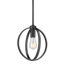  3167-M1L BLK - Golden Lighting Colson 1-light Pendant in Matte Black