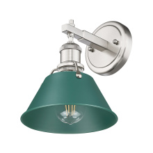  3306-BA1 PW-GN - Yep by Golden Lighting Orwell 1-light Vanity in Pewter and Pine Green shade