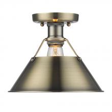  3306-FM AB-AB - Orwell 1-Light Flush Mount in Aged Brass