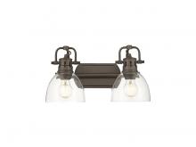  3602-BA2 RBZ-CLR - Duncan 2-Light Bath Vanity in Rubbed Bronze with Clear Glass