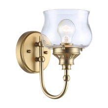  3610-1W BCB-CLR - Wry Lighting Daphne 1-light Wall Sconce in Brushed Champagne Brass