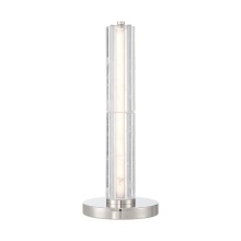  3726-TL18 PN-CY - Golden Lighting Crystallo Integrated LED Table Lamp in Polished Nickel