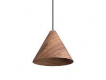 3988-13 DWA - Conique 1-Light Pendant in Dark Walnut