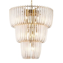  4285-17 TG - Ziva by Golden Lighting Shahi 17-light Chandelier in Titanium Gold