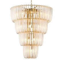  4285-29 TG - Ziva by Golden Lighting Shahi 29-light Chandelier in Titanium Gold