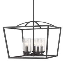  4309-5 BLK-BLK-SD - Golden Lighting Mercer 5-light Chandelier in Matte Black