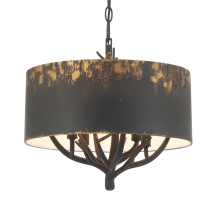  4500-4P ABI - Wry Lighting Arboreal 4-light Pendant in Antique Black Iron