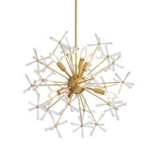  4502-24 GLD - Wry Lighting Dandelion 6-light Pendant in Matte Gold