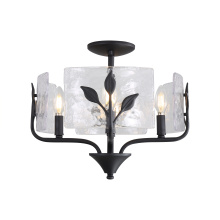  4503-4SF NB-HWG - Wry Lighting Bloem 4-light Semi-Flush Mount in Natural Black