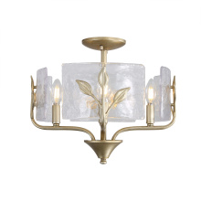  4503-4SF WG-HWG - Wry Lighting Bloem 4-light Semi-Flush Mount in White Gold