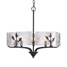  4503-5P NB-HWG - Wry Lighting Bloem 5-light Pendant in Natural Black