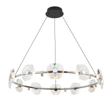  5028-12 CH - Ziva by Golden Lighting Celestia 12-light Integrated LED Chandelier in Chrome