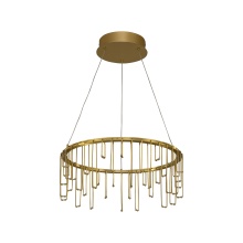  5461-18 SSG - Golden Lighting Lucerna Integrated LED 14in Chandelier in Stainless Steel Gold