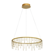  5461-26 SSG - Golden Lighting Lucerna Integrated LED 26in Chandelier in Stainless Steel Gold