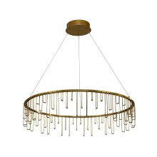  5461-32 SSG - Golden Lighting Lucerna Integrated LED 32in Chandelier in Stainless Steel Gold