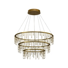  5461-32-26-18 SSG - Golden Lighting Lucerna Integrated LED 3-tier Chandelier in Stainless Steel Gold