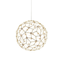  5462-16 NBS - Golden Lighting Spheris Integrated LED 16in Pendant in Natural Brass