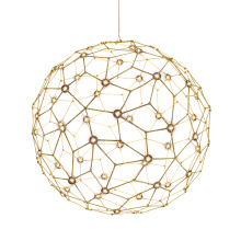  5462-32 NBS - Golden Lighting Spheris Integrated LED 32in Pendant in Natural Brass