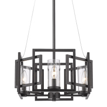  6068-4P BLK - Golden Lighting Marco 4-light Pendant in Matte Black