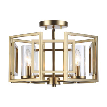  6068-FM BCB - Golden Lighting Marco 4-light Flush Mount in Brushed Champagne Brass