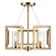  6068-SF BCB - Golden Lighting Marco 4-light Semi-Flush Mount in Brushed Champagne Brass