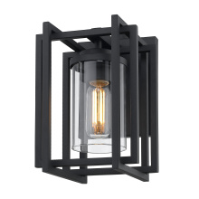  6071-OWS NB-CLR - Golden Lighting Tribeca 1-light Outdoor Wall in Natural Black