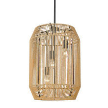  6076-3P BLK-NR - Golden Lighting Marlee 3-light Pendant in Matte Black