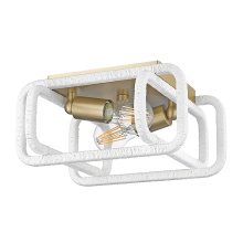  6085-FM BCB-WR - Wry Lighting Camden 2-light Flush Mount in Brushed Champagne Brass