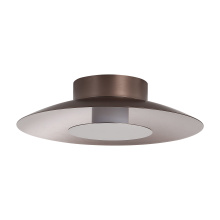  6400-FM12 COS-COS - Yep by Golden Lighting Luma Integrated LED Flush Mount in Coffee Silver and Coffee Silver accent