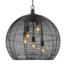  6802-L BLK - Golden Lighting Calypso 5-light Pendant in Matte Black