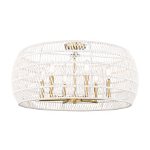  6808-6SF MBG-WR - Wry Lighting Ellie 6-light Semi-Flush Mount in Modern Brushed Gold