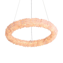  6884-22 CR - Ziva by Golden Lighting Corallo Integrated LED 22in Chandelier in Coral