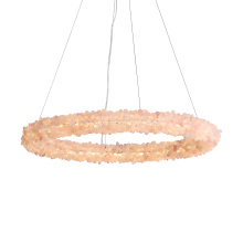  6884-30 CR - Ziva by Golden Lighting Corallo Integrated LED 30in Chandelier in Coral