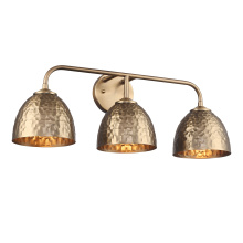  6950-BA3 MBS-MBS - Golden Lighting Shepard 3-light Vanity in Modern Brass and Modern Brass shade