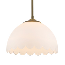  6954-M BCB-OP - Golden Lighting Dorinda 1-light Pendant in Brushed Champagne Brass
