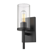  7011-1W BLK-CLR - Golden Lighting Winslett 1-light Wall Sconce in Matte Black