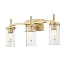  7011-BA3 BCB-CLR - Golden Lighting Winslett 3-light Vanity in Brushed Champagne Brass