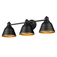  7313-BA3 BLK - Golden Lighting Rebel 3-light Vanity in Matte Black