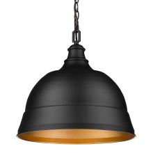  7313-L BLK - Golden Lighting Rebel 2-light Pendant in Matte Black