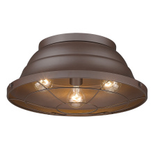  7316-OFM TBZ - Golden Lighting Bartlett 3-light Outdoor Ceiling in Textured Bronze