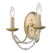  7644-2W GA - Golden Lighting Mirabella 2-light Wall Sconce in Golden Aura