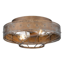  7856-FM CP - Wry Lighting Ferris 2-light Flush Mount in Copper Patina
